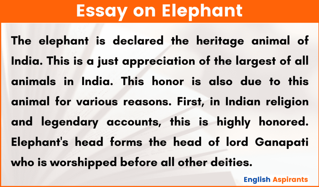 Essay on Elephant for Students and Children [100,150,200 Words]