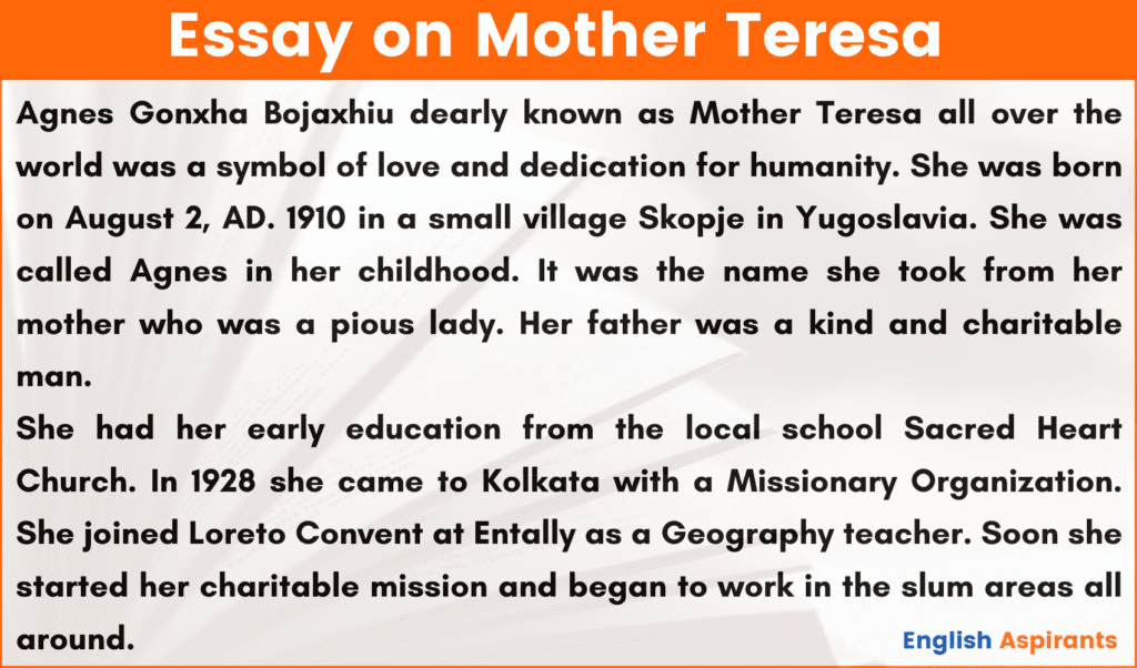 mother teresa's experience in calcutta essay