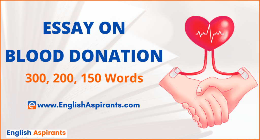 easy essay on blood donation camp