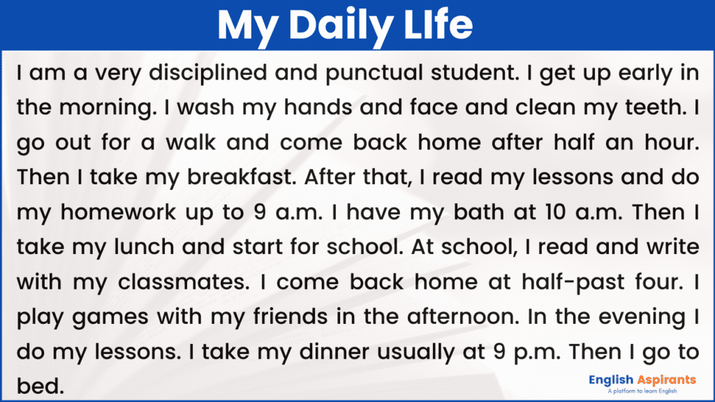 How Do You Write A Daily Routine Paragraph