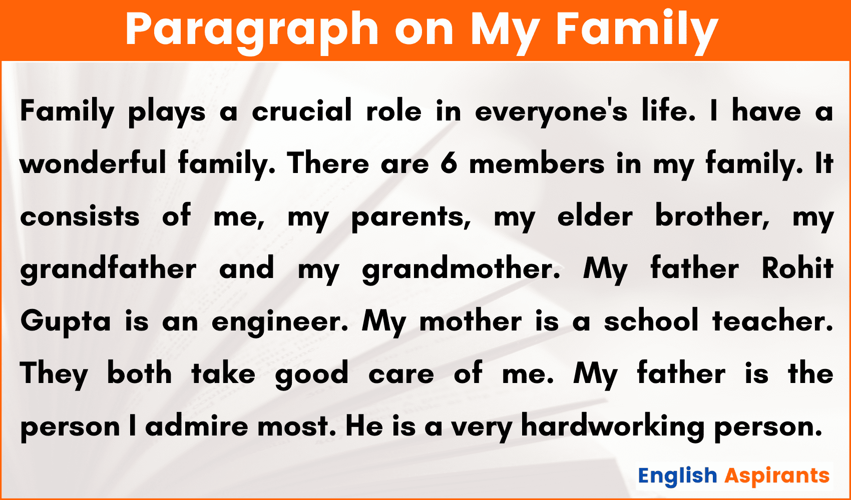 essay on my family in english for class 7