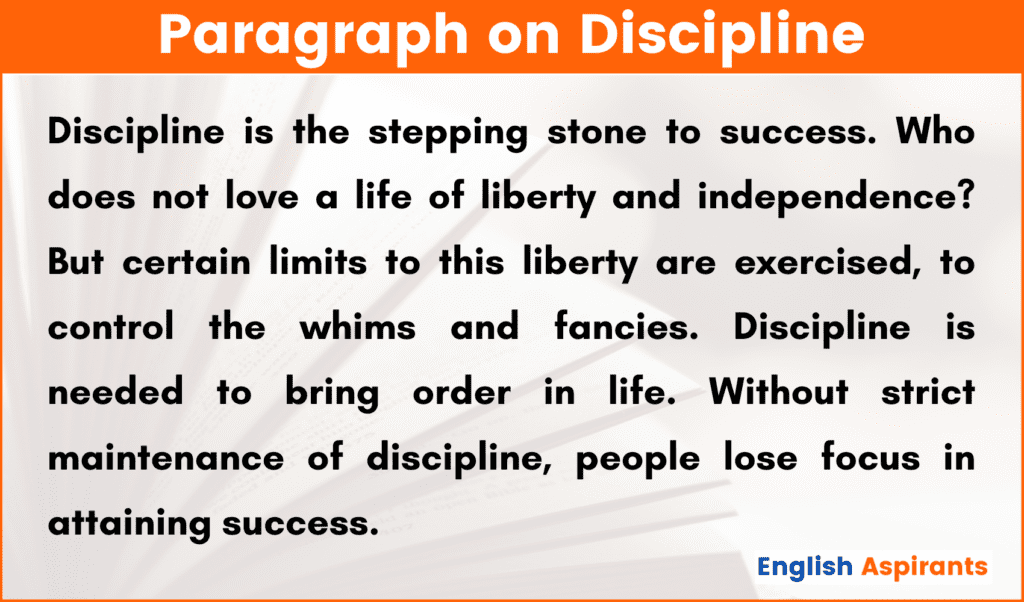 Paragraph on Discipline