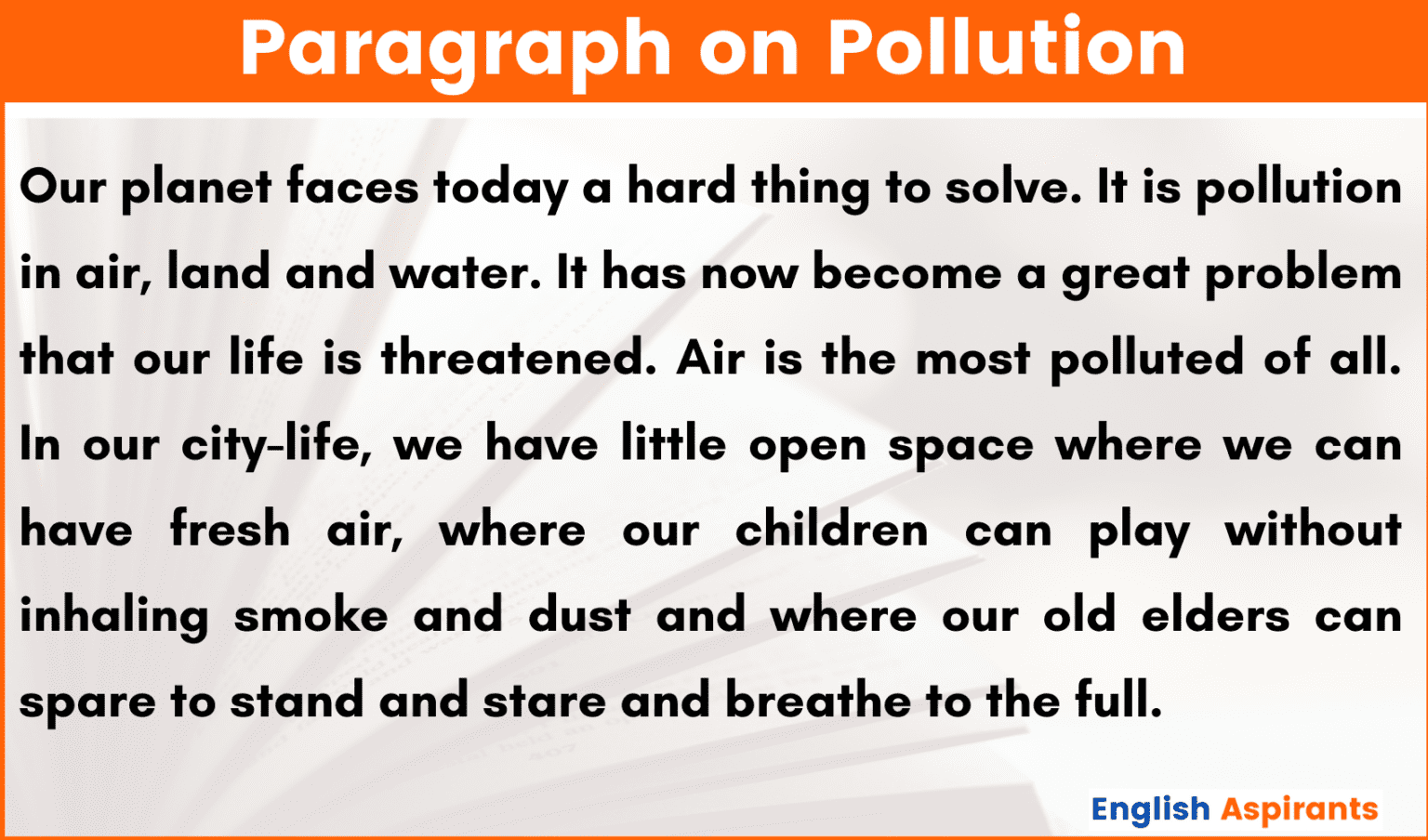 essay of 250 words on pollution