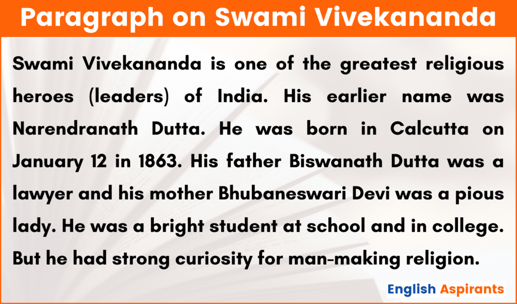 Paragraph on Swami Vivekananda [100 Words]