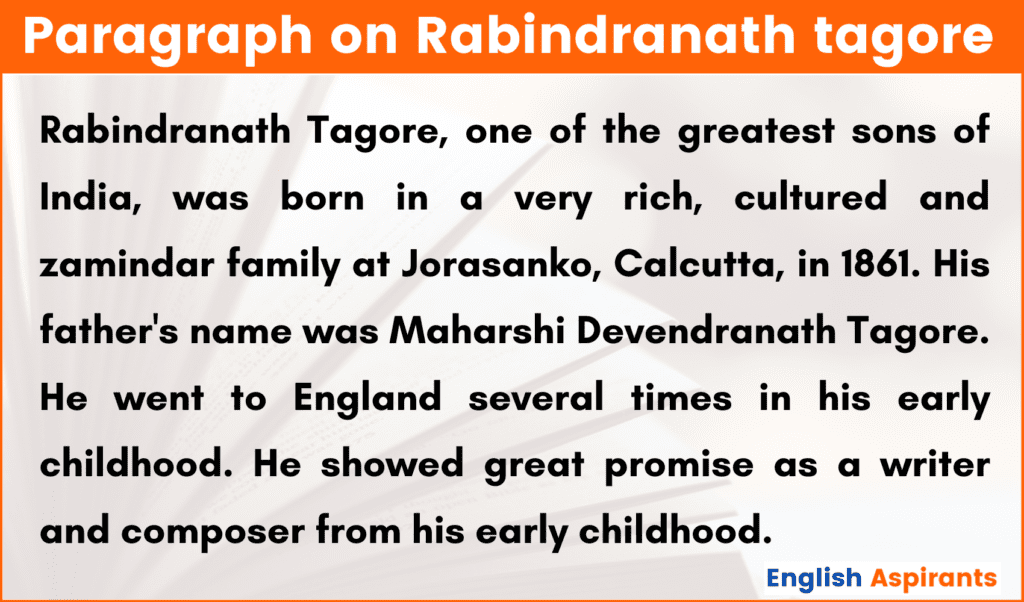 Paragraph on Rabindranath Tagore [150 Words]