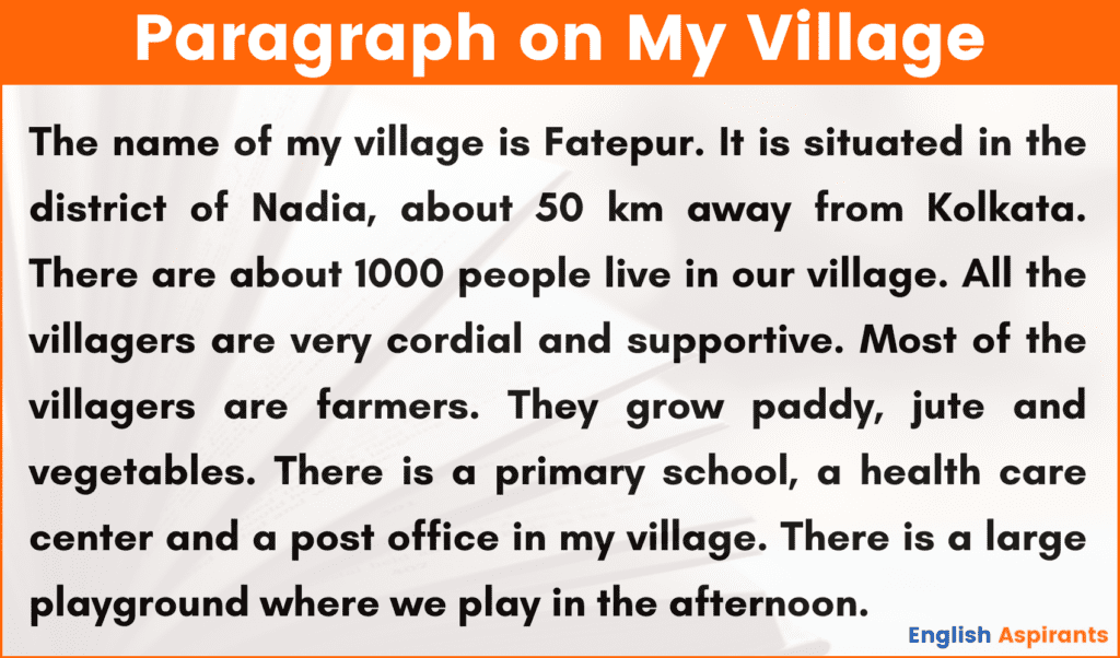 My Village Paragraph