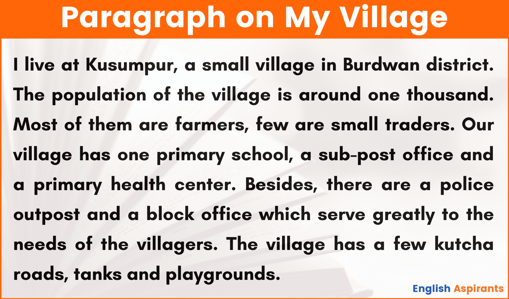 essay my village for class 7