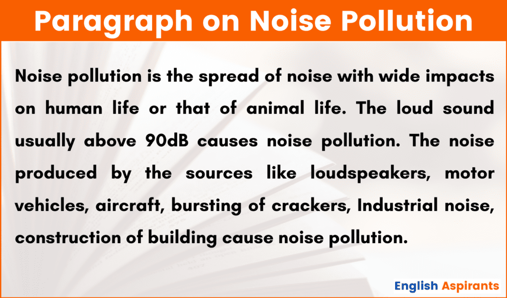 Paragraph on Noise Pollution