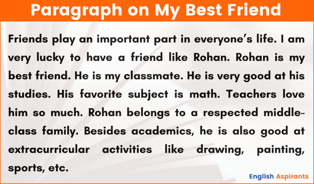 my best friend english paragraph