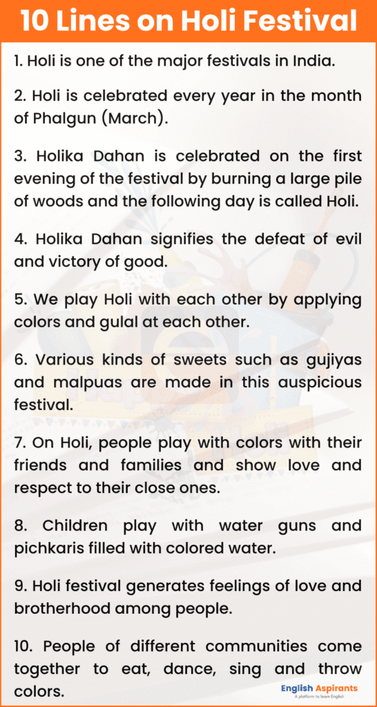 holi essay in english for class 3