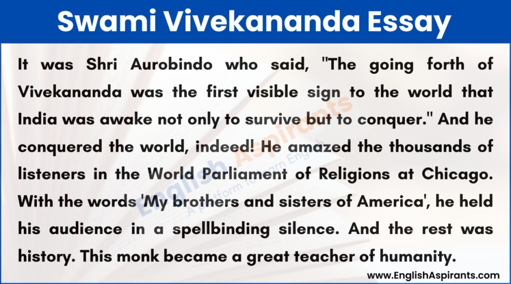 Swami Vivekananda Essay