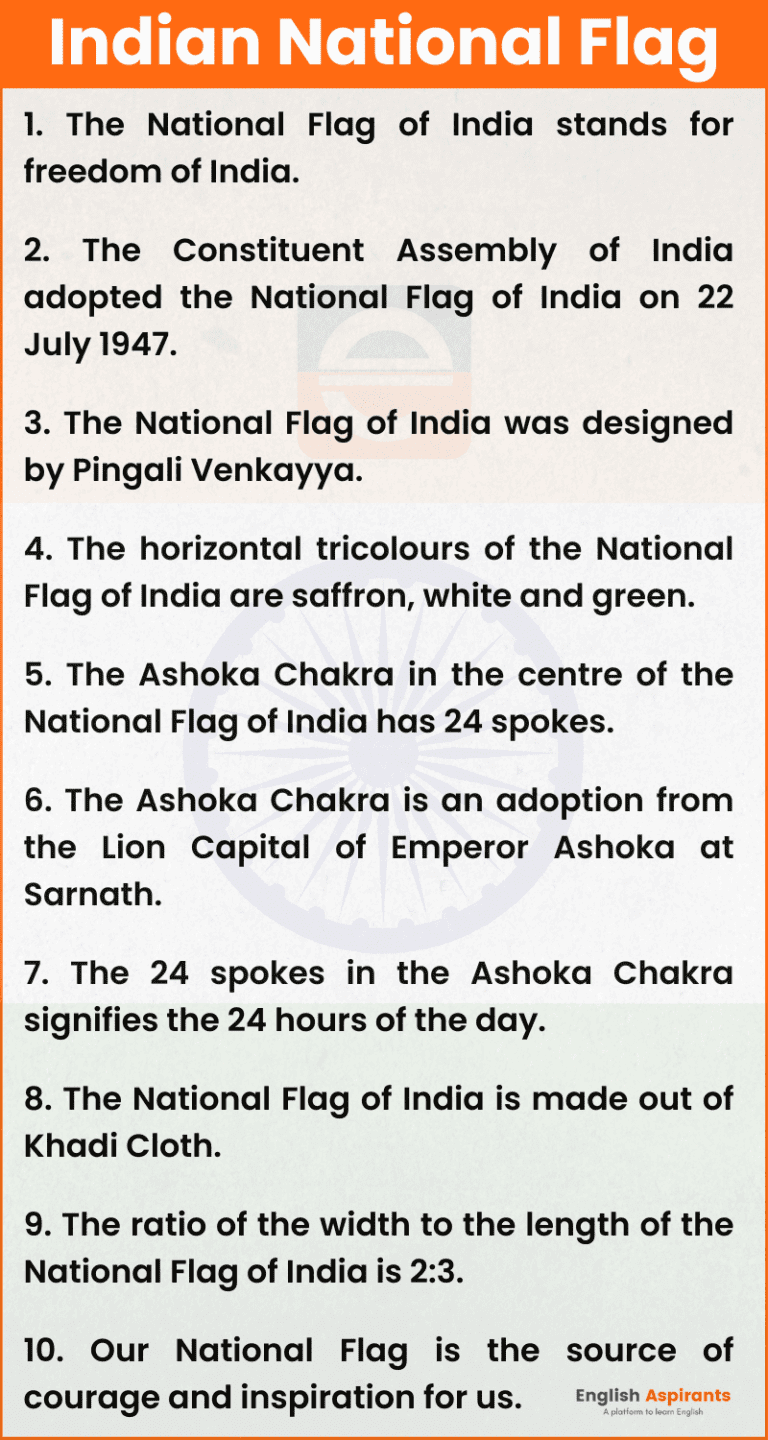 our national flag essay 10 lines