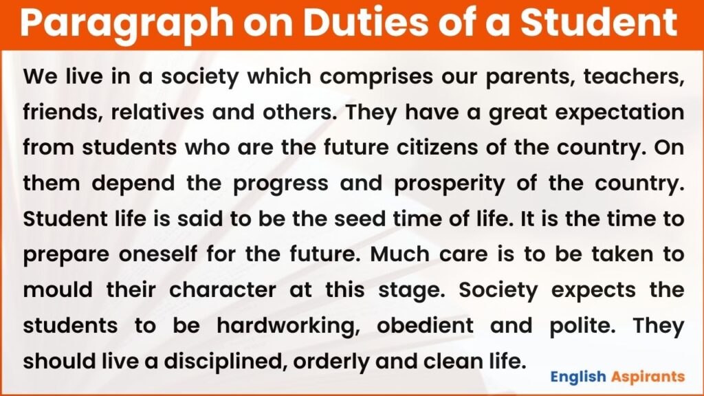 essay on the duties of student