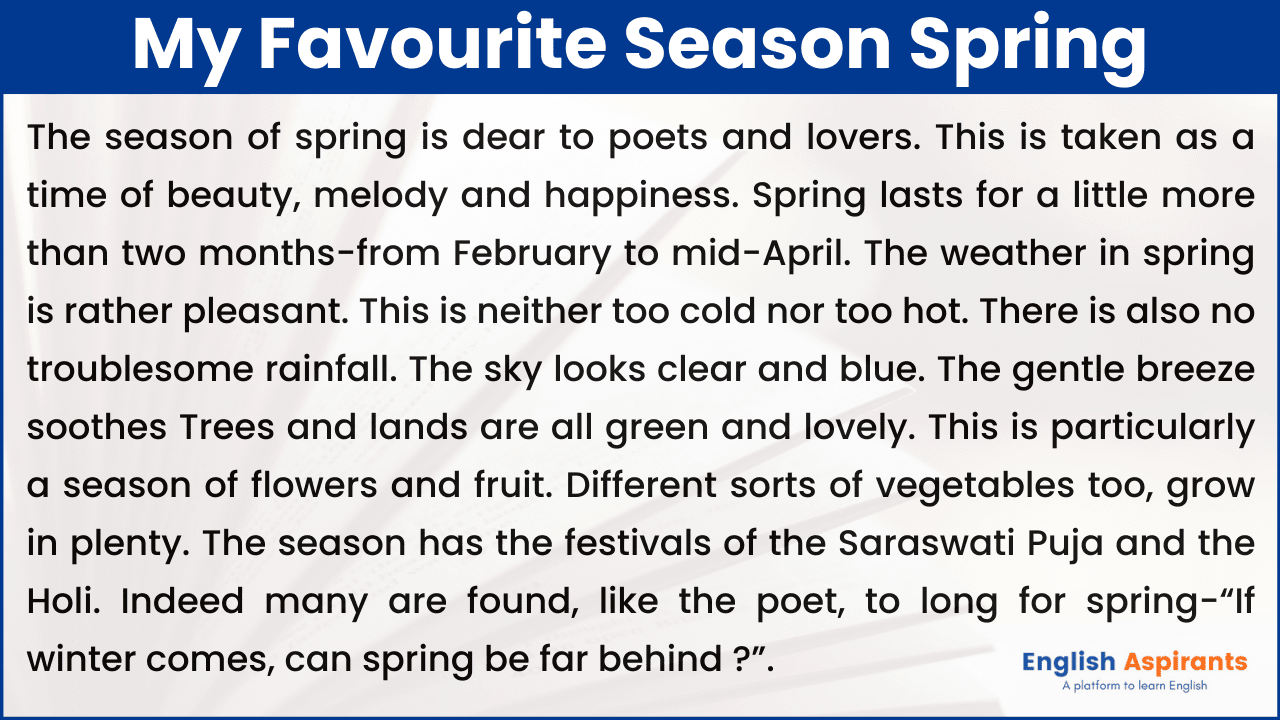  Spring Season Essay Essay On Spring Season 2022 10 17