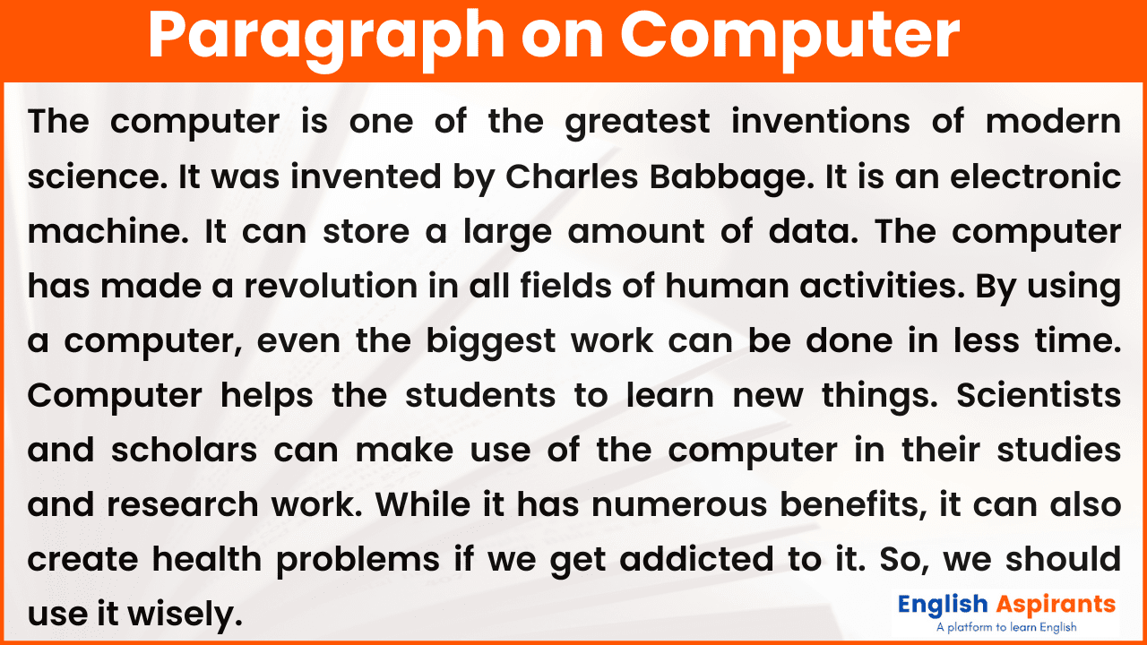 Paragraph on Computer