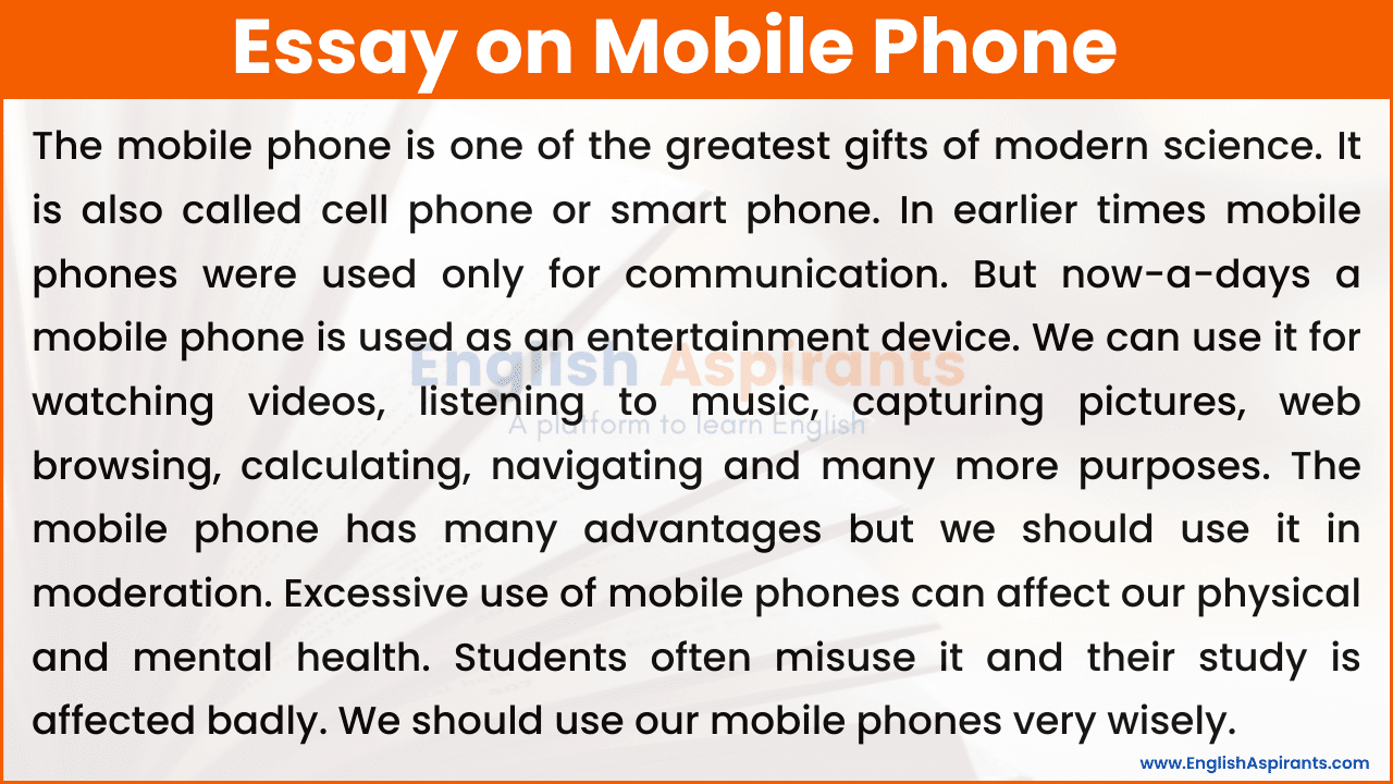 Essay on Mobile Phone in English