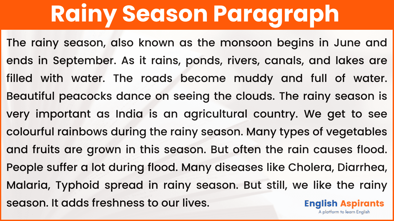 Rainy Season Paragraph in English [100, 120, 150, 200, 250 Words]