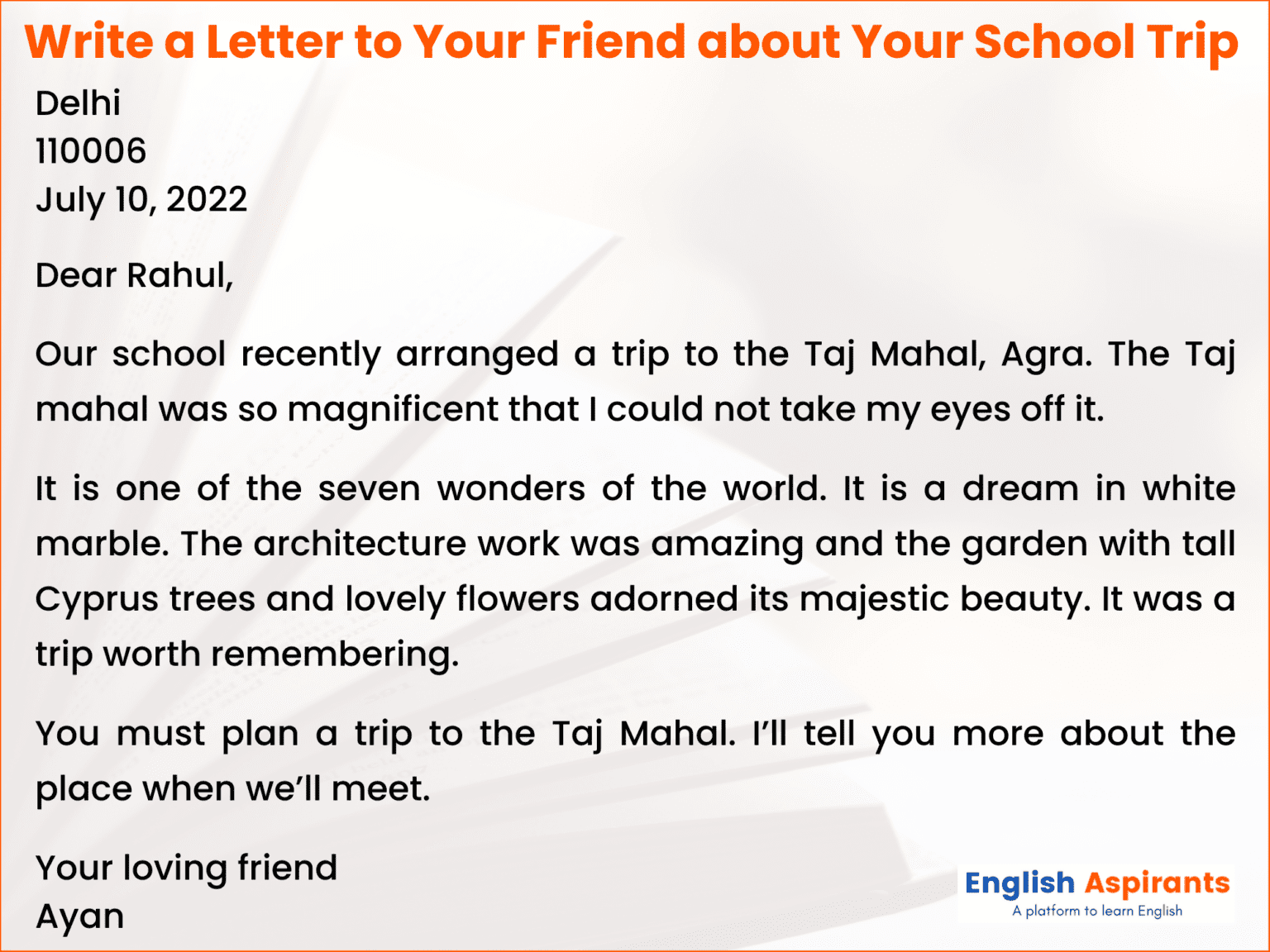 trip letter template
