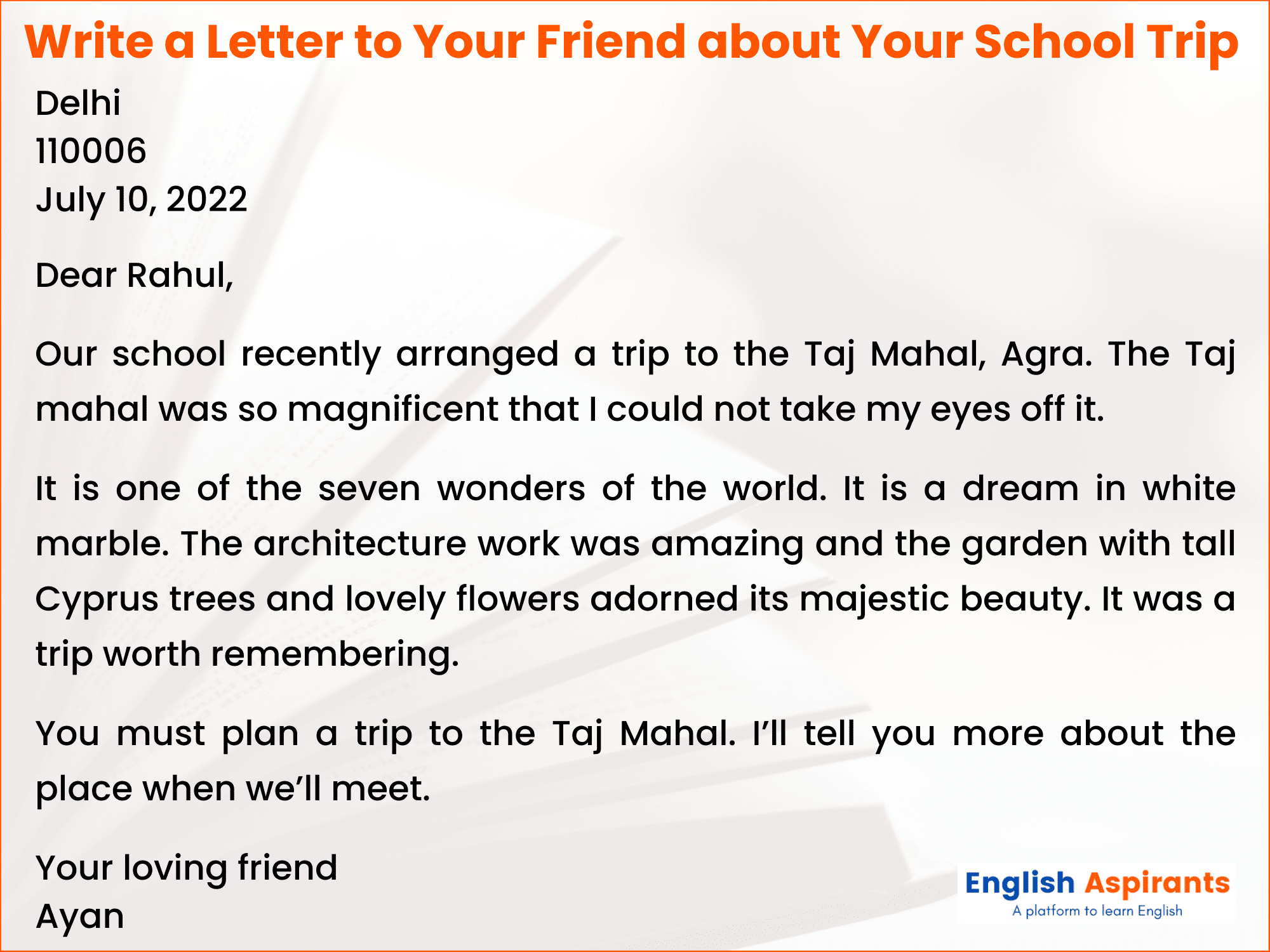 💌 Write a short letter to your friend. How to Write a Personal Letter