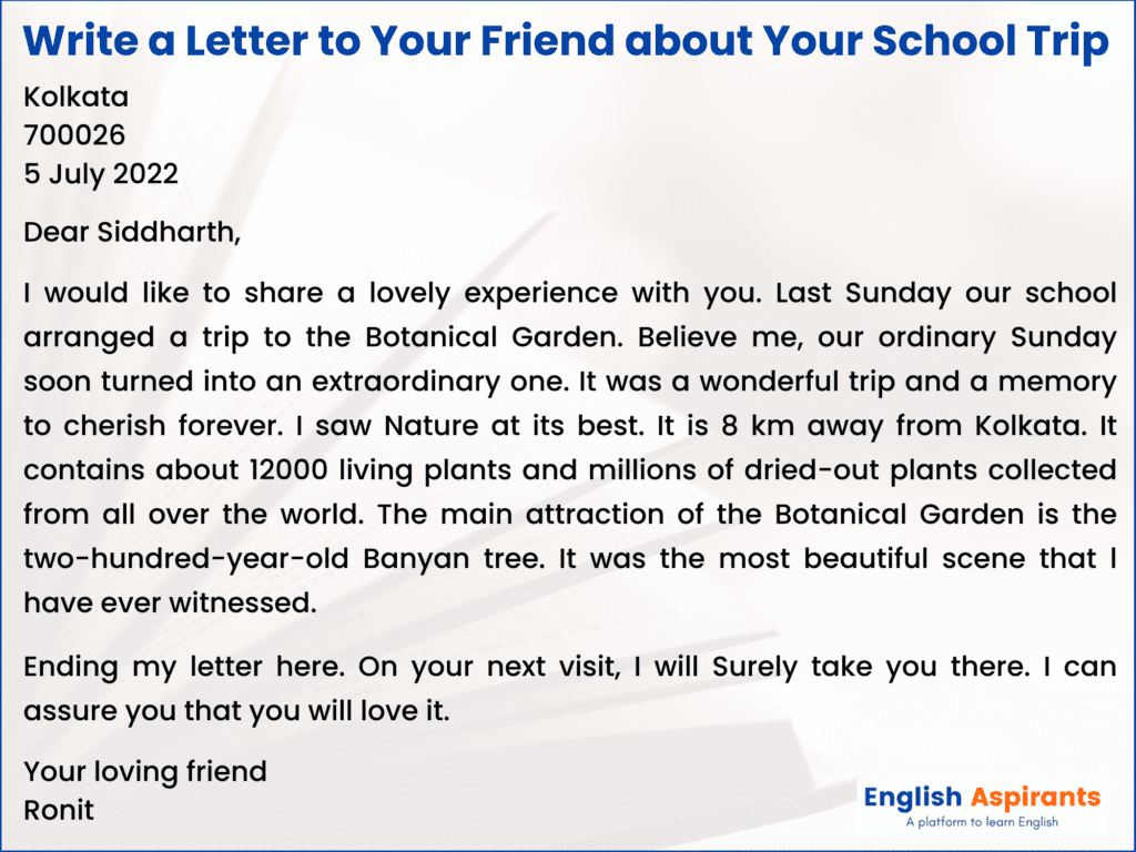 school trip email essay