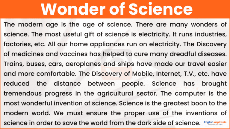 miracle of science essay in english