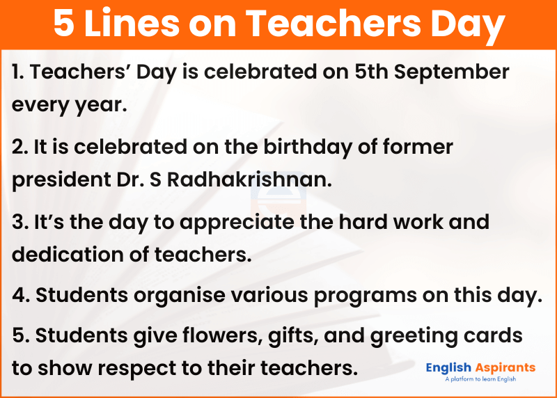 speech on teachers day 10 lines