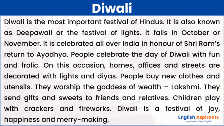 diwali essay 100 words in english