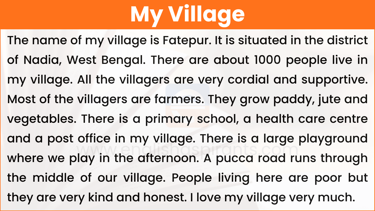My Village Paragraph in English