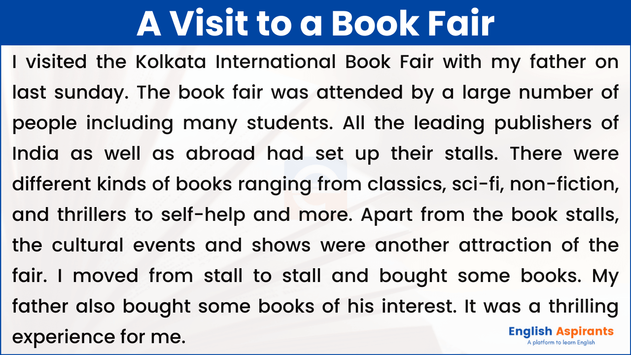 book fair essay in english