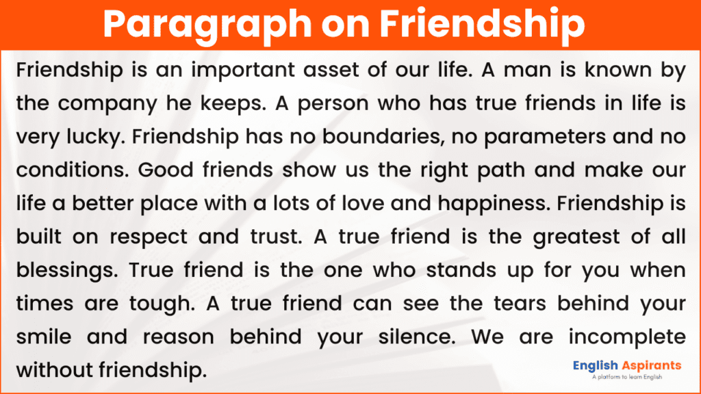 writing assignment on friendship