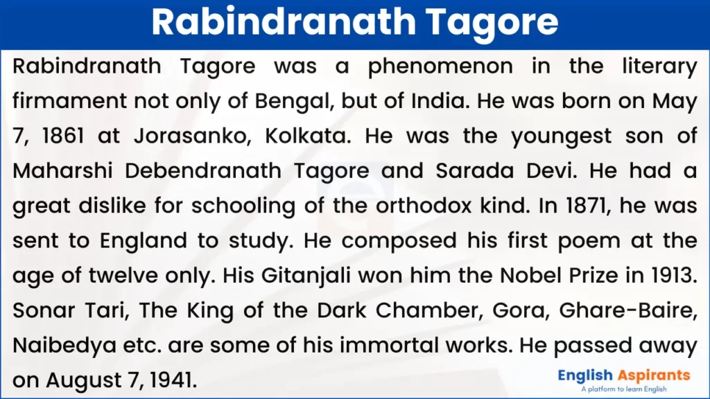 Essay on Rabindranath Tagore