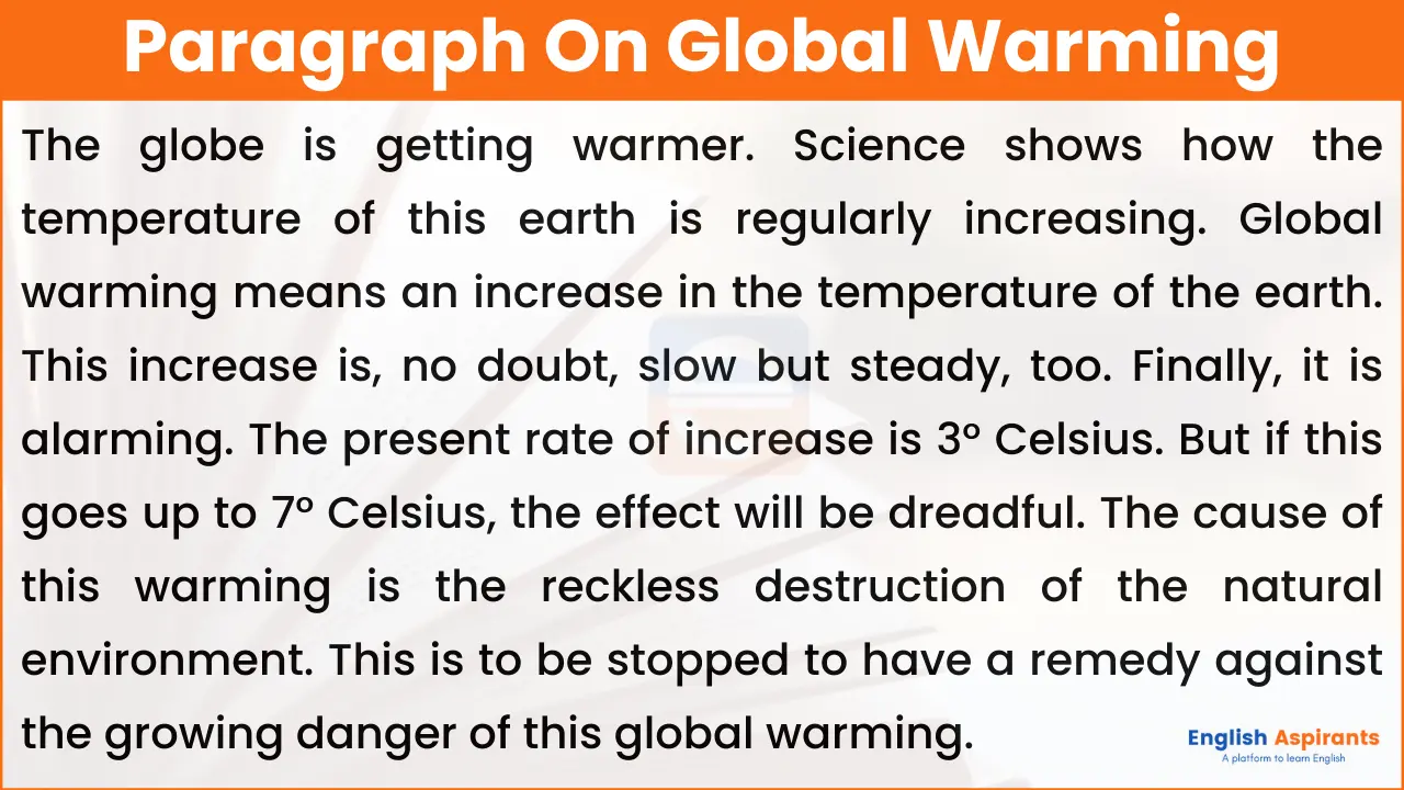 Paragraph on Global Warming in English [100, 150, 200, 250 Words]