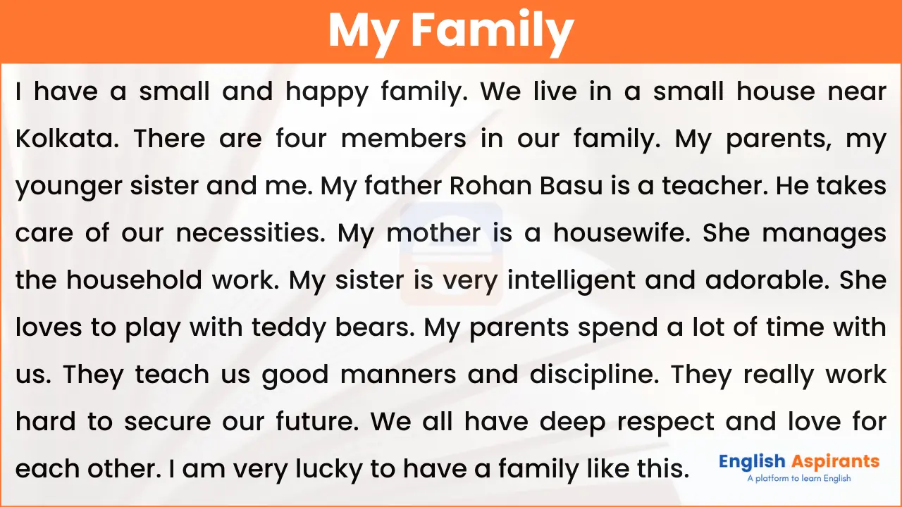 write a narrative essay on the topic my family