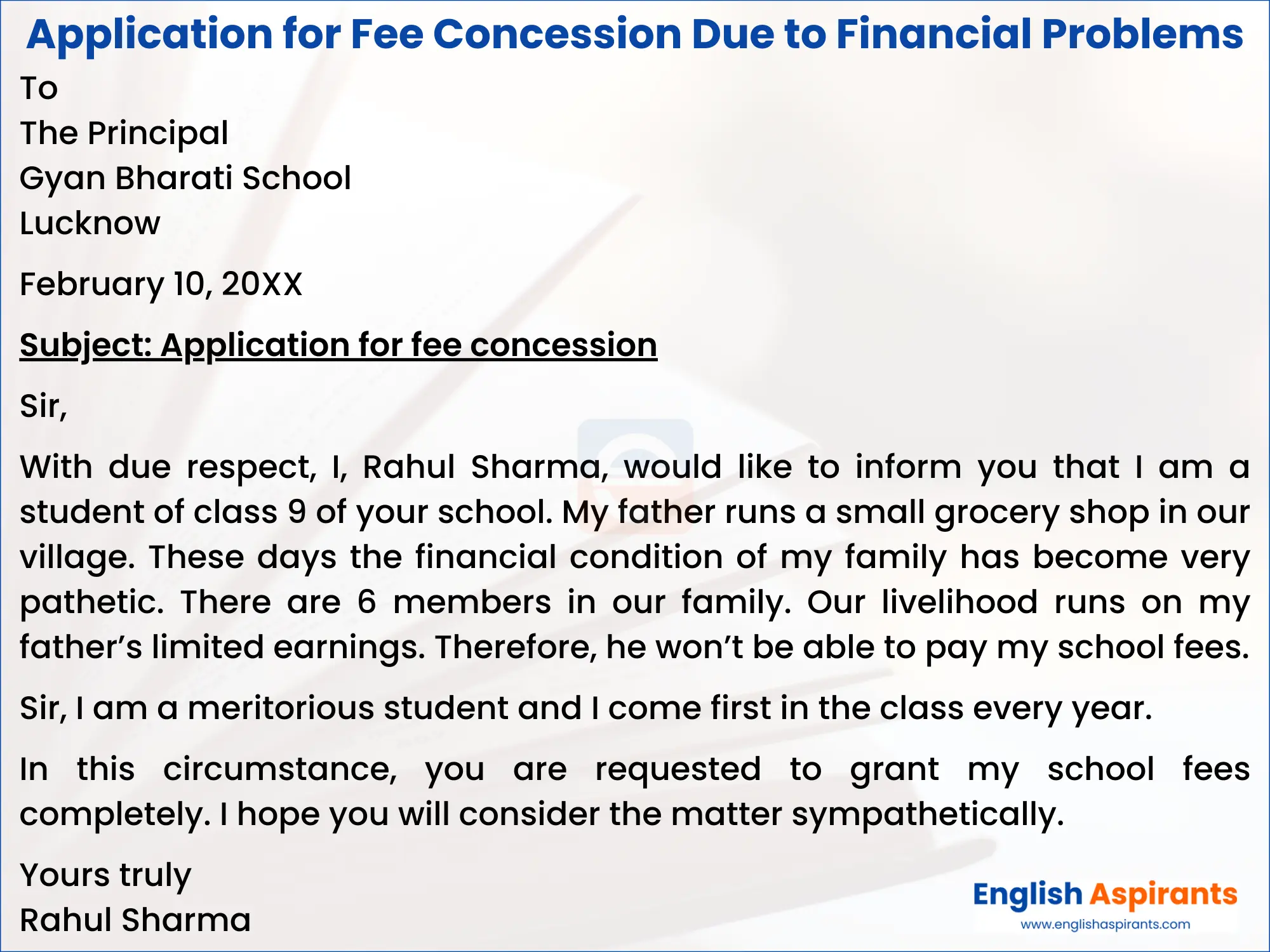 12 Application For Fee Concession 2024 Guide 