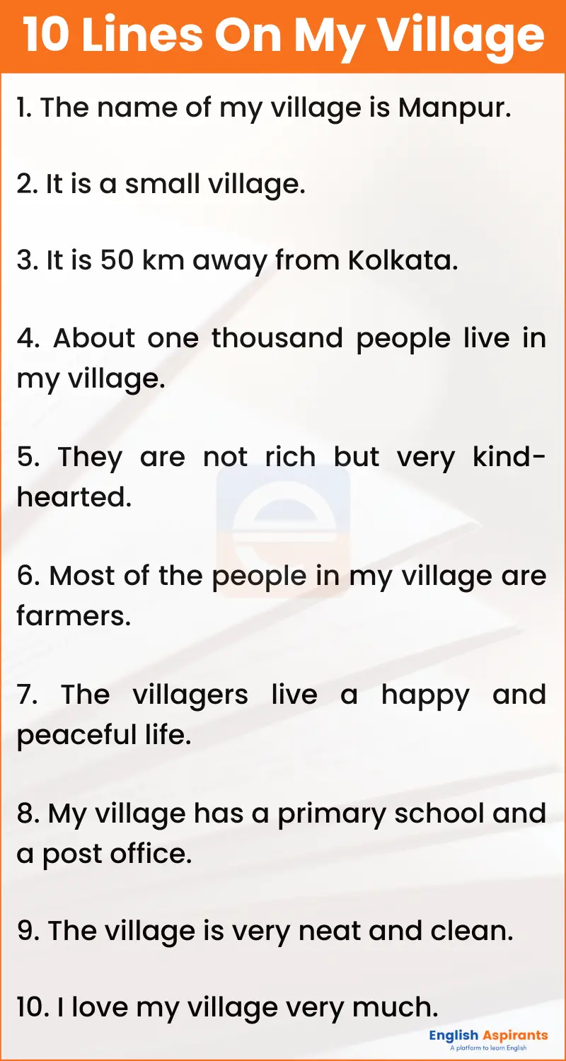 My Village Essay 10 Lines