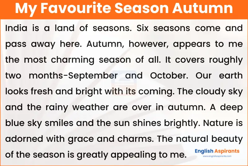 my favourite season autumn essay