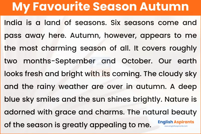 autumn season essay for class 5