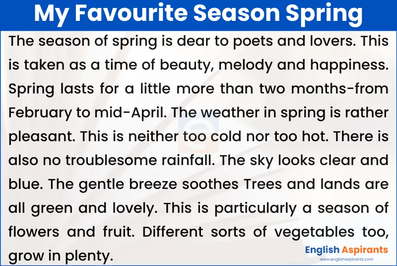 my favourite season spring essay