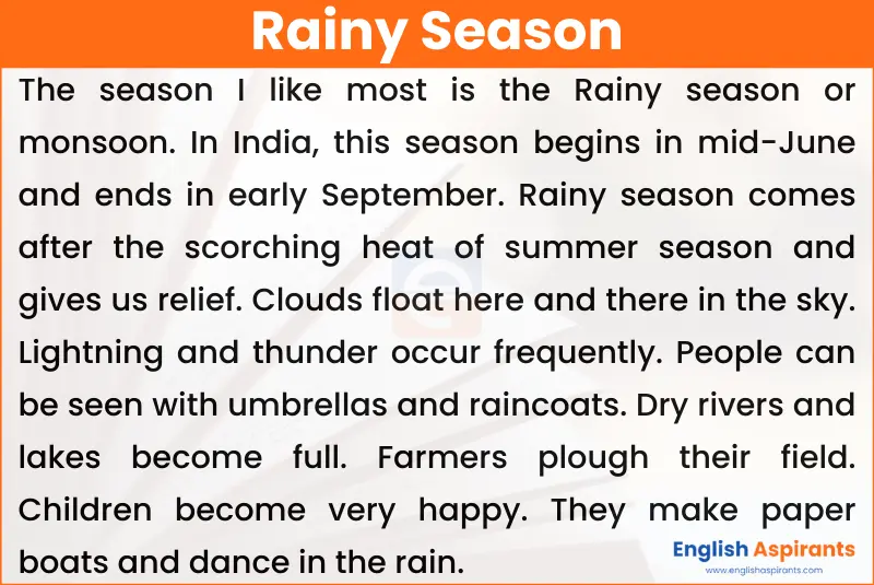 my favourite season rainy season