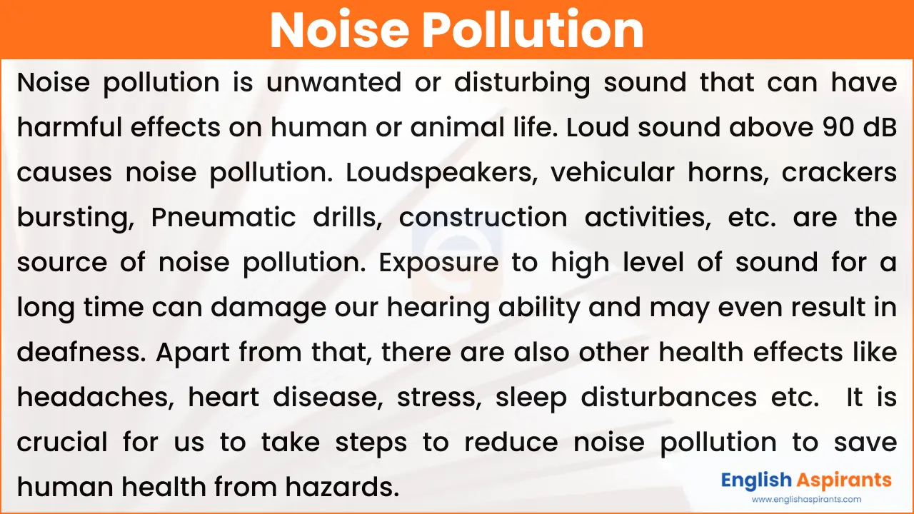 essay on noise pollution